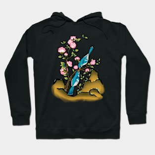 Minhwa: 2 Titmouses D Type (Korean traditional/folk art) Hoodie